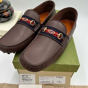 Men's Gucci, Ayrton GG web driver loafers size 12 made in Italy